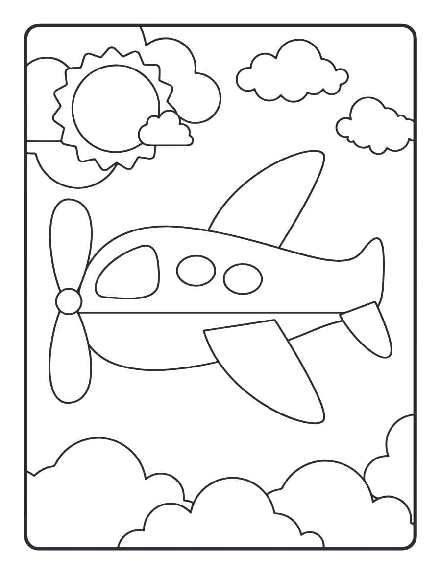 Muka depan Airplane Activity Book for Kids