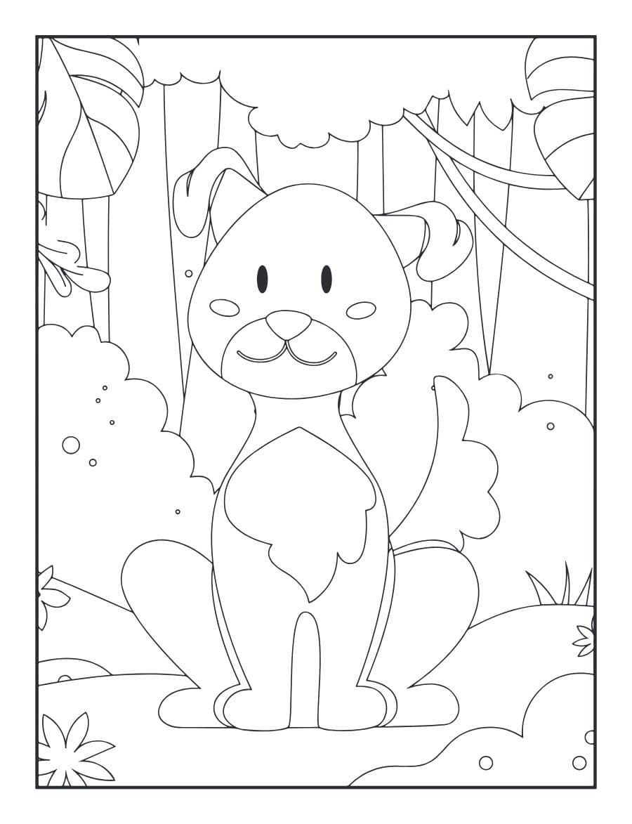 Muka depan Forest Animals Coloring Pages V2