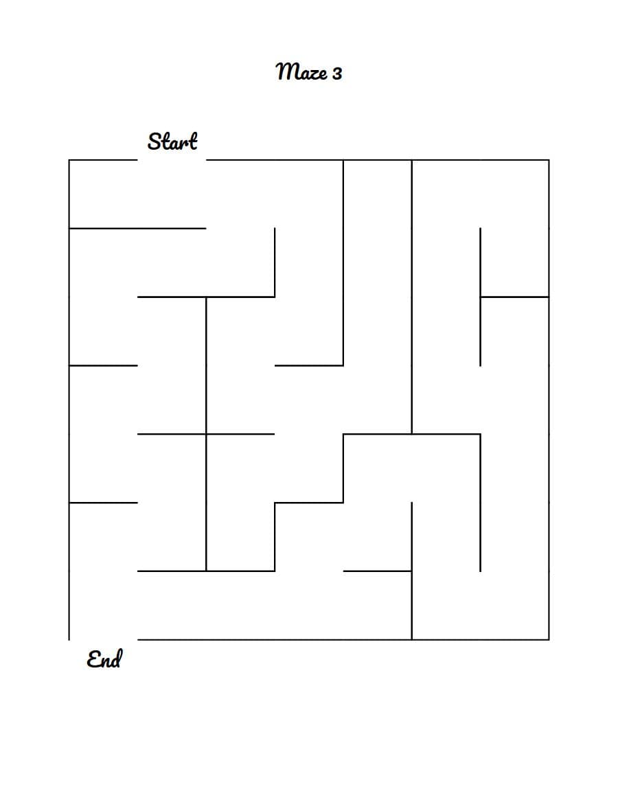 Muka depan Maze Kanak Kanak ÃƒÂ¢Ã¢â€šÂ¬Ã¢â‚¬Â Tahap Mudah