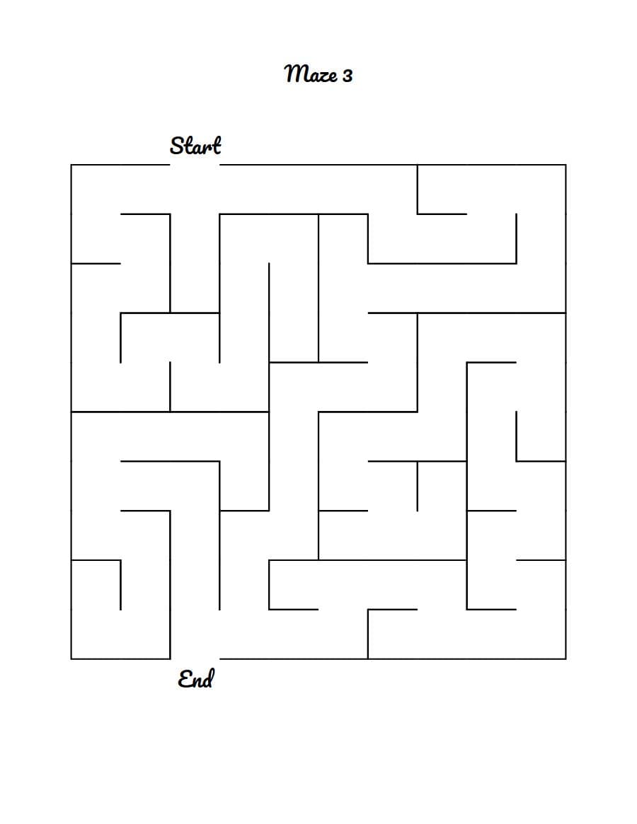Muka depan Maze Kanak Kanak ÃƒÂ¢Ã¢â€šÂ¬Ã¢â‚¬Â Tahap Sederhana