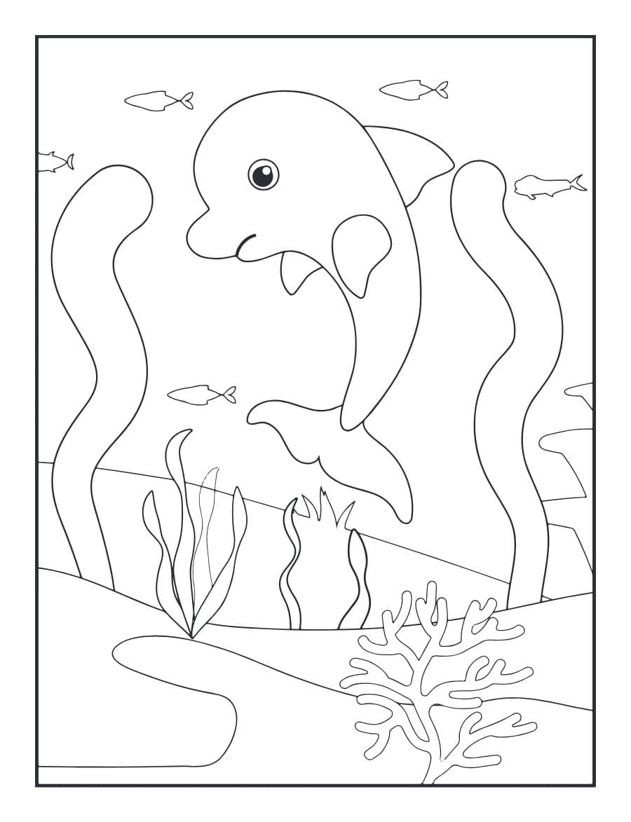 Muka depan Ocean Animals Coloring Pages Vol5