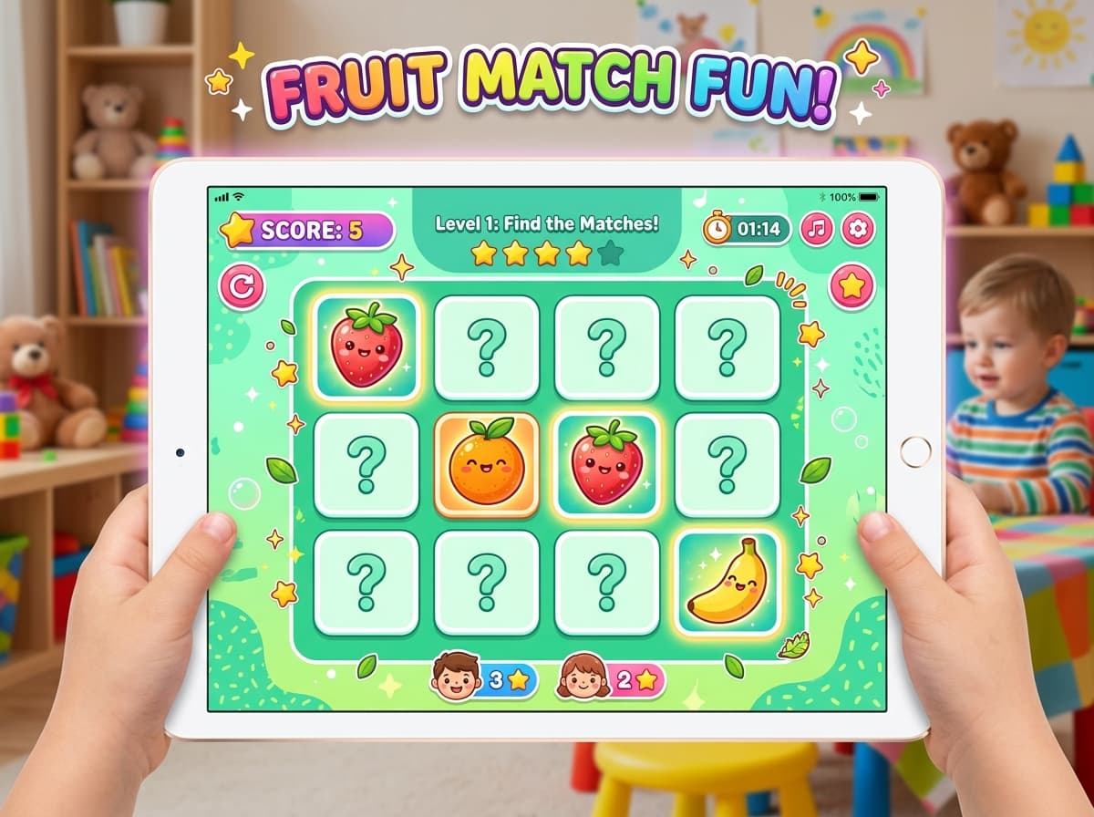 Cabaran Memori Buah Ceria