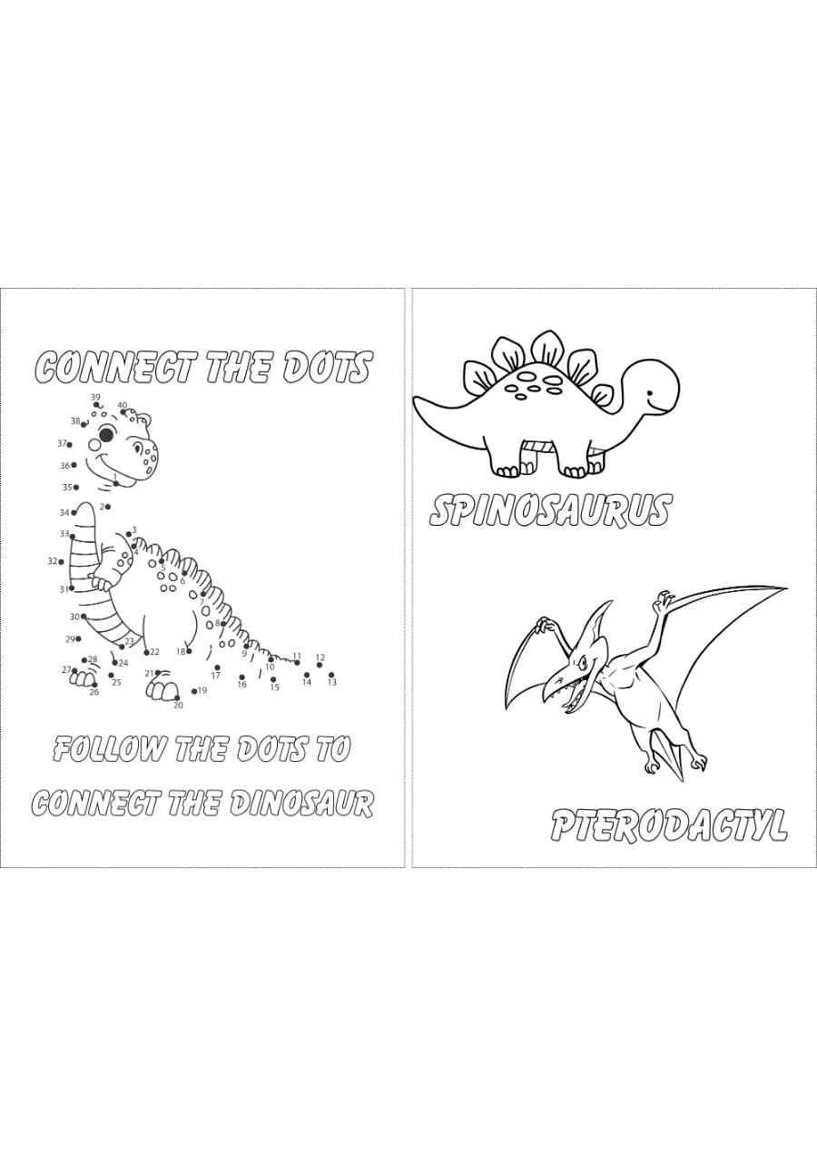 Muka depan Dino Birthday coloring and activity book