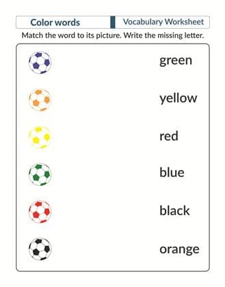 Muka depan Kindergarten Vocabulary Book for Kids