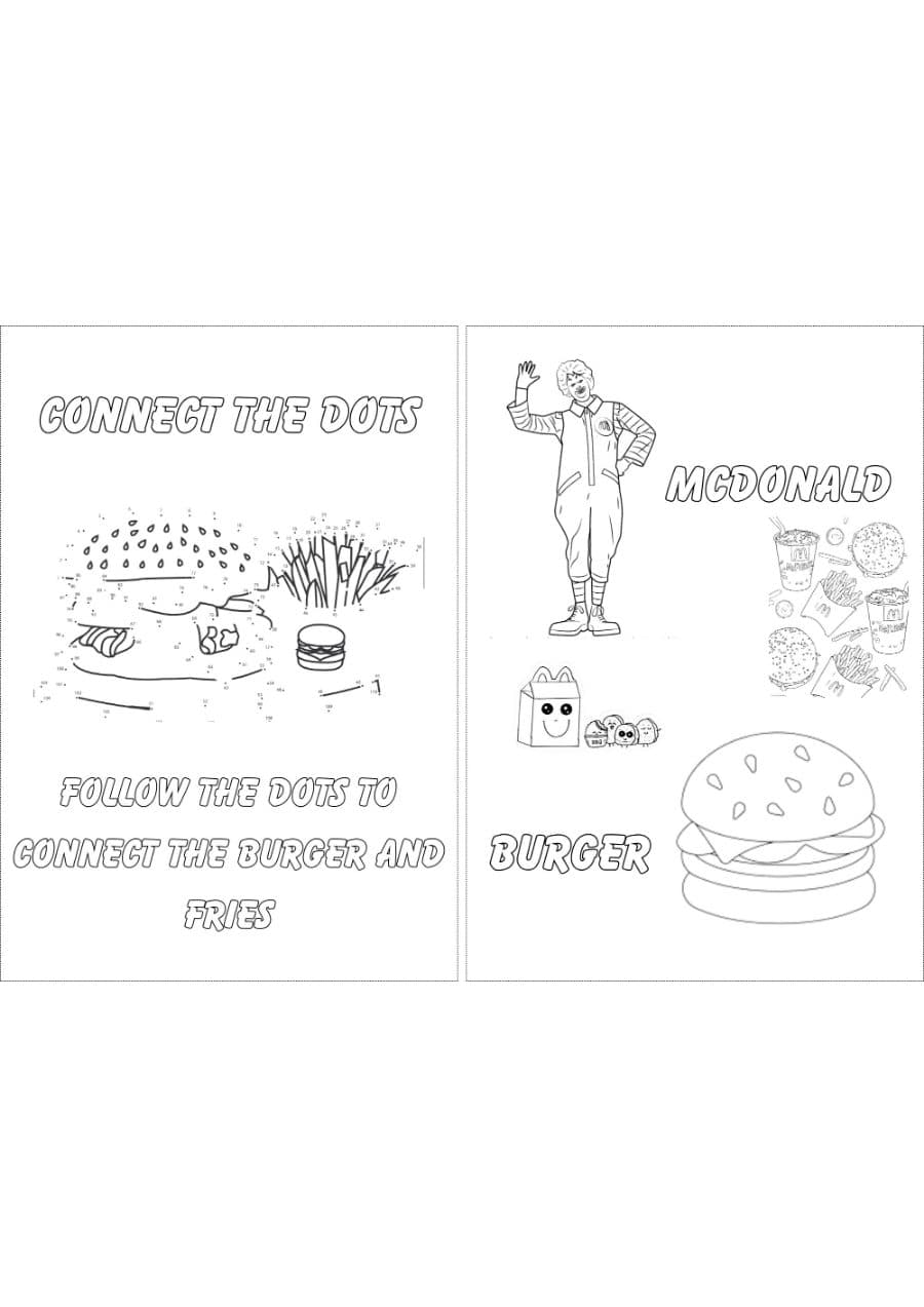 Muka depan McDonald Birthday coloring and activity book